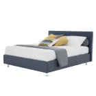 Luxuriöses Doppelbett aus Öko-Leder oder Stoff mit Box, hergestellt in Italien – Nuvola Viadurini