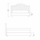 Gestepptes Capitonnè-Doppelbett, klassisches Design, Capri Bolzan Viadurini