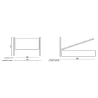 Gepolstertes Doppelbett mit 2 Nachttischen und Matratze, hergestellt in Italien – Aaron Viadurini