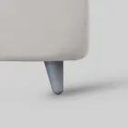 Gepolstertes Doppelbett mit 2 Nachttischen und Matratze, hergestellt in Italien – Aaron Viadurini