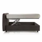 Gepolstertes Doppelbett mit Aufbewahrungsbox 160x190 / 200cm Leone Viadurini