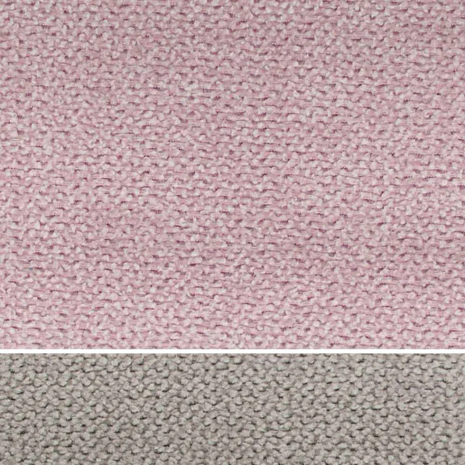 Gepolstertes Doppelbett mit Kommode aus Kunstleder oder Stoff – Notre Dame Viadurini