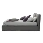 Gepolstertes Doppelbett mit Kommode aus Kunstleder oder Stoff – Notre Dame Viadurini