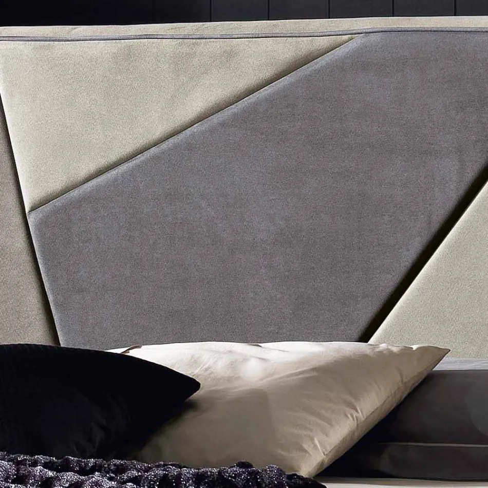 Gepolstertes Doppelbett mit Hebebehälter 160x190 / 200cm Mia Viadurini