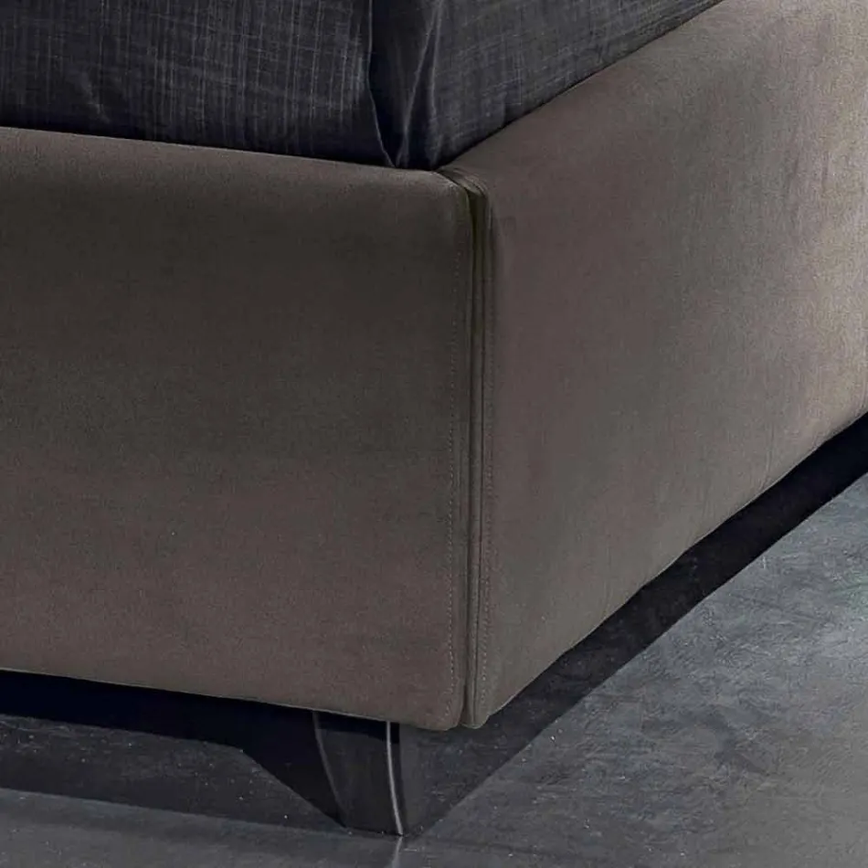 Gepolstertes Doppelbett mit modernen Behälter 160x190 / 200 Reby Viadurini