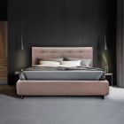 Gepolstertes Doppelbett mit optionalem Stauraum, hergestellt in Italien – Akira Viadurini