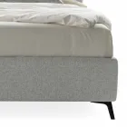 Gepolstertes Doppelbett mit Stoffbehälter Made in Italy - Pebble Viadurini