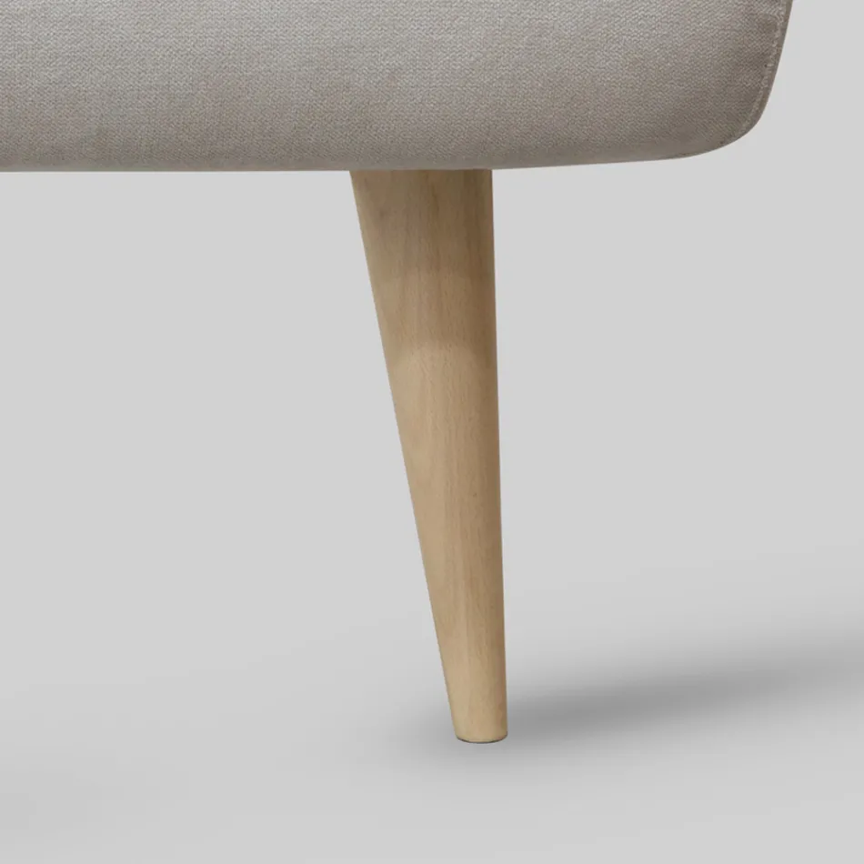 Gepolstertes Doppelbett mit Matratze und 2 Nachttischen, hergestellt in Italien – Rolly Viadurini