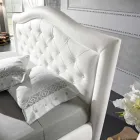 Kunstleder gepolstertes Doppelbett mit Box 160x190 / 200 cm Agly Viadurini