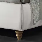 Kunstleder gepolstertes Doppelbett mit Box 160x190 / 200 cm Agly Viadurini