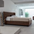 Doppelbett mit Polsterung aus Polyurethanschaum Made in Italy - Capriccio