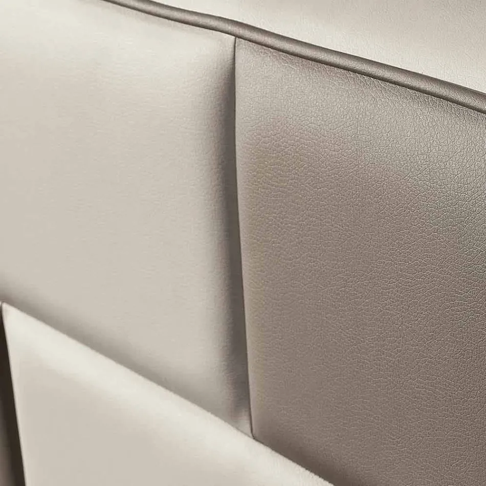 Kunstleder Doppelbett mit Aufbewahrungsbox 160x190 / 200 cm Gin Viadurini