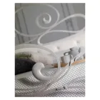 Doppelbett aus Eisen mit passendem Fußteil, hergestellt in Italien – Laser Viadurini