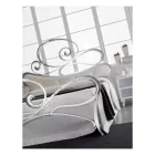 Doppelbett aus Eisen mit passendem Fußteil, hergestellt in Italien – Laser Viadurini