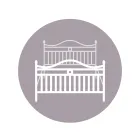 Doppelbett aus Eisen mit optionalem Fußteil, hergestellt in Italien – Lampo Viadurini