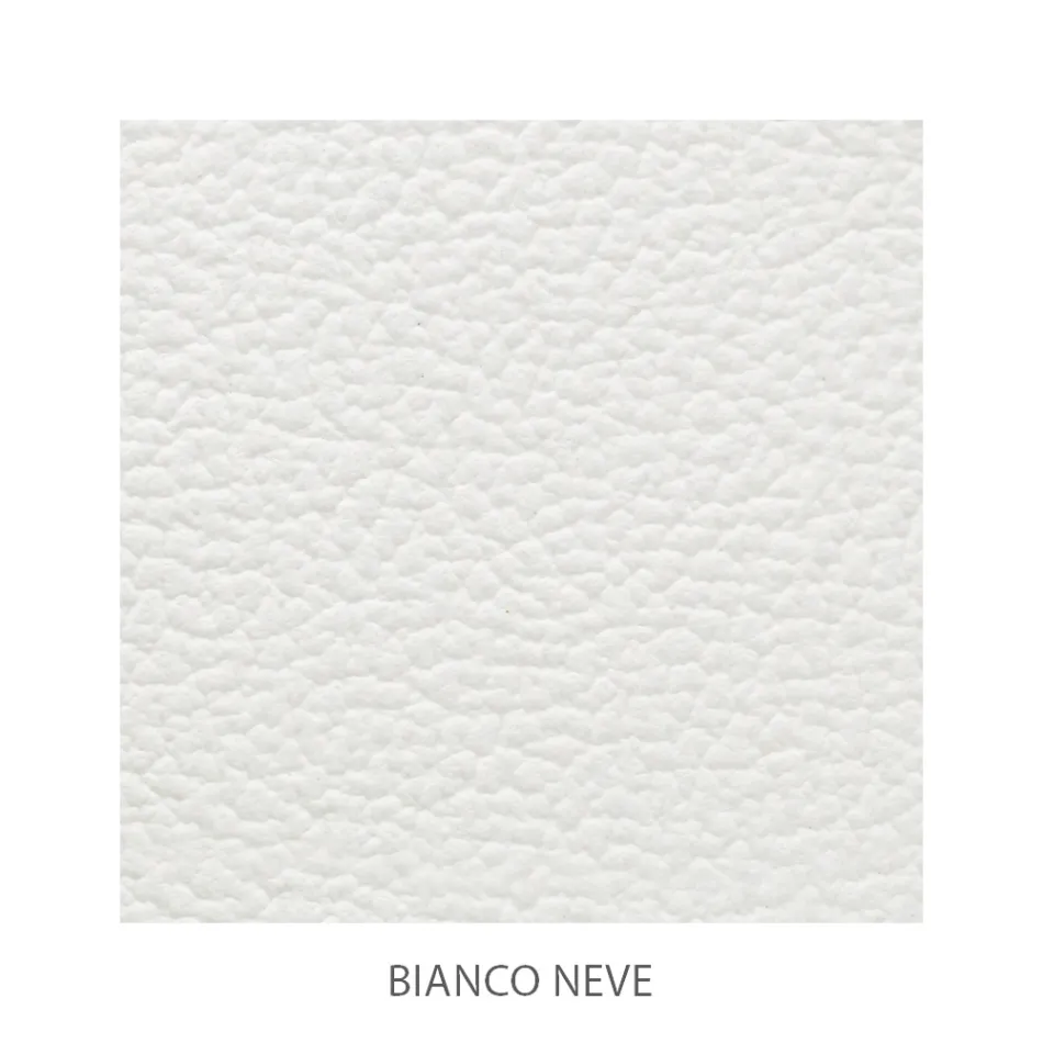 Doppelbett aus Eisen und echtem Leder, 2 Nachttische und Matratze – Gründe Viadurini