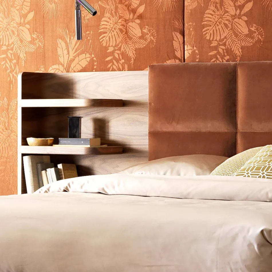 Polster Ehebett aus Massivholz Grilli York made Italy Viadurini