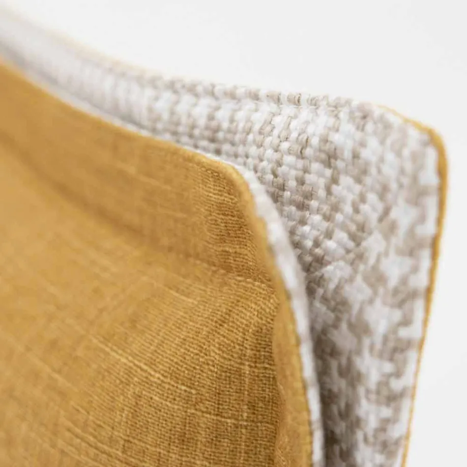 Doppelbett aus Stoff mit Metallfüßen Made in Italy - Glorio Viadurini