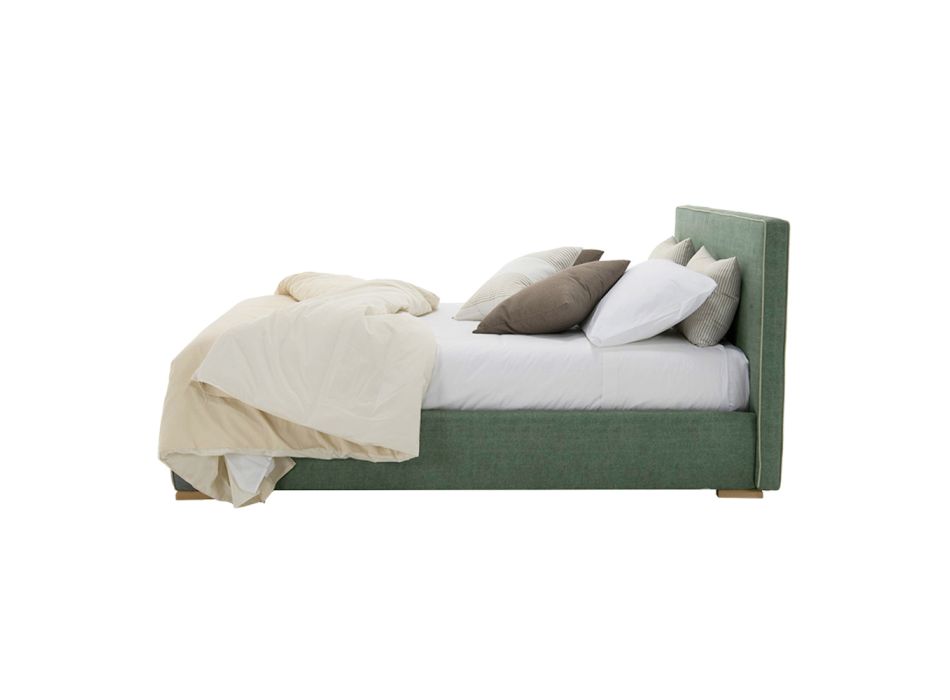 Doppelbett aus Stoff oder Kunstleder mit Stauraum Made in Italy – Etoile Viadurini
