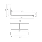 Doppelbett aus Stoff oder Samt mit Stauraum Made in Italy – Ernesto Viadurini