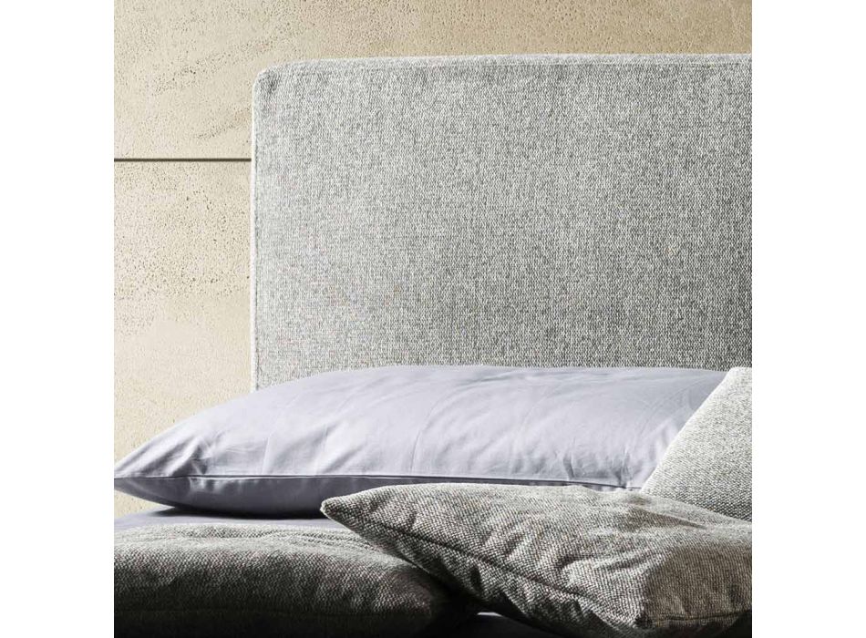 Doppelbett aus Stoff oder Samt mit Stauraum Made in Italy – Ernesto Viadurini