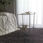 Doppelbett aus echtem Leder, komplett mit Matratze und 2 Nachttischen – King-Size-Bett Viadurini