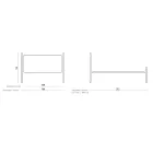 Doppelbett aus echtem Leder mit Matratze und 2 Nachttischen, hergestellt in Italien – Laser Viadurini