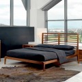 Doppelbett made in Italy,Basis aus massivem Nussholz,Design Didimo