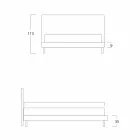 Modernes Doppelbett mit dünnem Untergestell Gaya New von Bolzan Viadurini