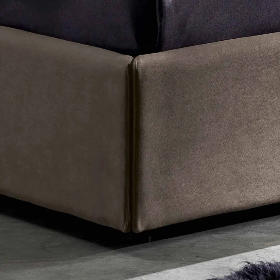 Modernes Doppelbett mit Aufbewahrungsbox 160x190 / 200 cm Gin Viadurini