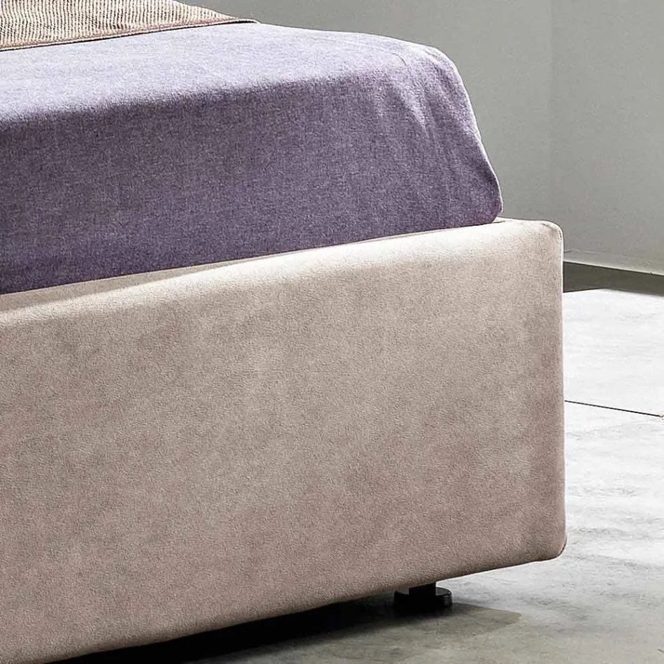 Modernes Doppelbett mit Aufbewahrungsbox 160x190 / 200 cm Gin Viadurini