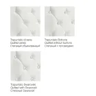 Modernes Doppelbett mit Box und gestepptem Kopfteil – London Viadurini