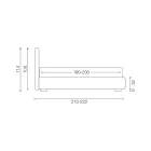 Modernes Doppelbett mit feuerfestem Lederkasten – Ania Viadurini