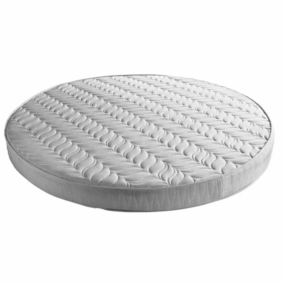 Luxus rundes modernes Doppelbett aus Kunstleder Made in Italy - Traum Viadurini