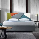 Modernes gepolstertes Doppelbett mit Liftbox 160x190 / 200cm Mia Viadurini