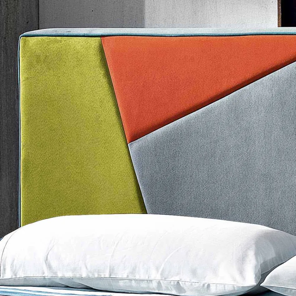 Modernes gepolstertes Doppelbett mit Liftbox 160x190 / 200cm Mia Viadurini