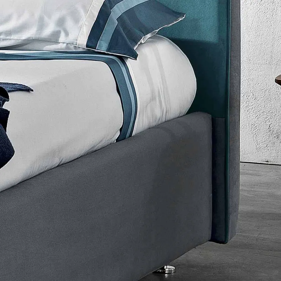 Modernes gepolstertes Doppelbett mit Liftbox 160x190 / 200cm Mia Viadurini