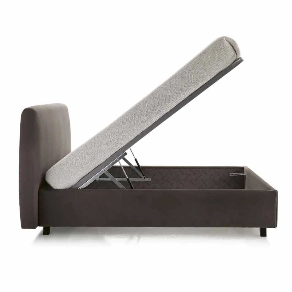 Modernes gepolstertes Doppelbett mit Liftbox 160x190 / 200cm Mia Viadurini