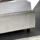 Modernes gepolstertes Doppelbett mit gestepptem oder glattem Design – Aftamo Viadurini