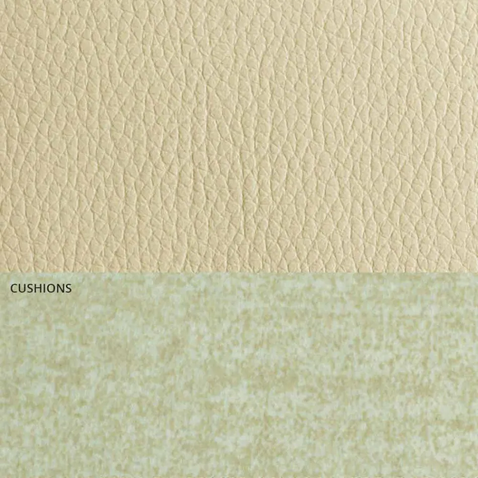 Modernes Doppelbett aus Kunstleder und Stoff Made in Italy - Zeldo Viadurini