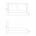 Modernes Doppelbett, ohne Stauraum, Kate von Bolzan Viadurini