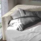 Modernes rundes Doppelbett mit eckigem Kopfteil Made in Italy - Tima Viadurini