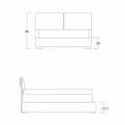 Doppelbett ohne Box, zeitgemäßes Design, Iorca von Bolzan Viadurini