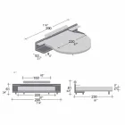 Rundes Doppelbett bezogen in Made in Italy Design Ecoleather - Vesio Viadurini