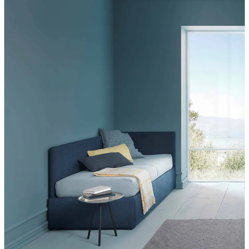 Eckbett mit Line4 Bolzan Kopfteil und Seitenwand Viadurini