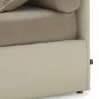 Einzelbett mit Kopfteil, Eisen- und Holzstruktur Line by Bolzan Viadurini