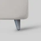 Gepolstertes Einzelbett mit optionalem Stauraum, hergestellt in Italien – Akira Viadurini