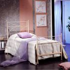 Einzelbett aus Schmiedeeisen handgeschmiedet Ambra, made in Italy Viadurini