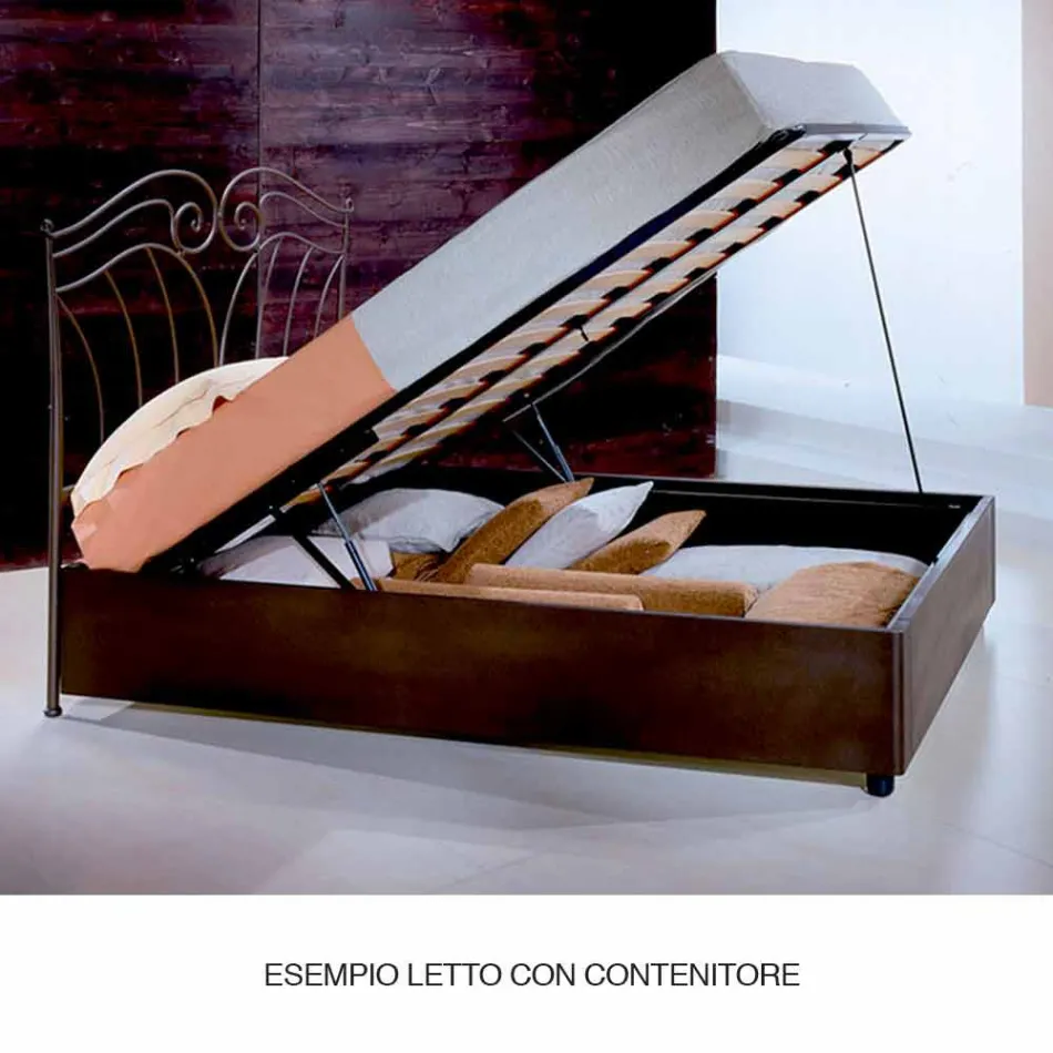 Einzelbett im Schmiedeeisen Garofano Viadurini