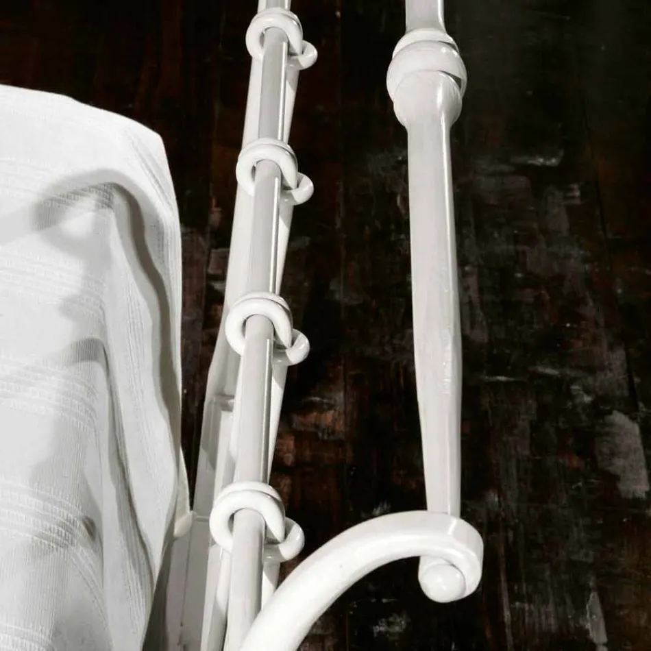 Einzelbett aus Schmiedeeisen voll Amanda gefertigt, made in Italy Viadurini